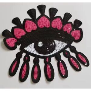 NWOT Drippy Magenta Eyeball Appliques